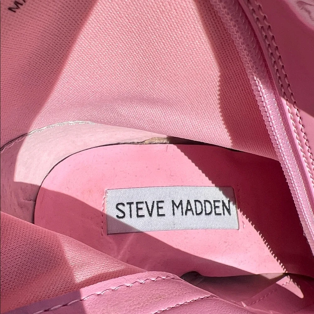 Steve Madden Pink Patent Heeled Boots - Picture 3 of 4